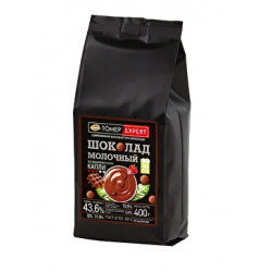 Шоколад Молочный 43,6% без сахара в каллетах (каплях) 400 г